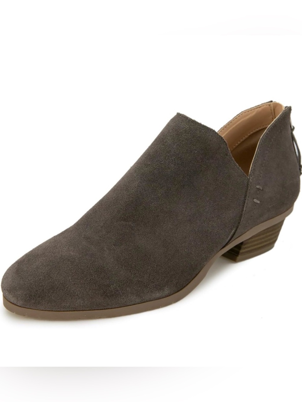Kenneth Cole Concrete Dark Gray Suede V-Cut Ankle Booties 6M NIB